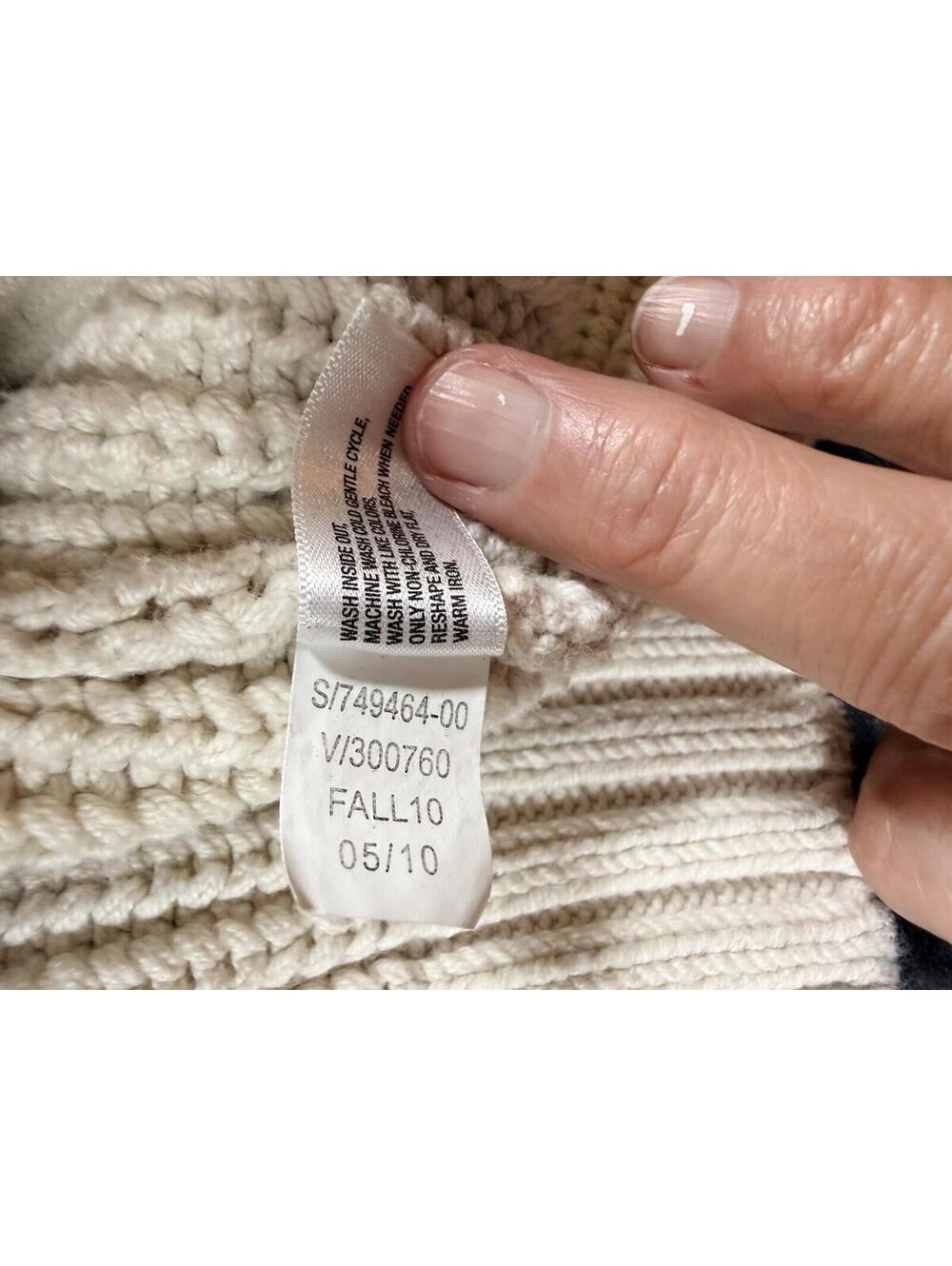 GAP Cream Ribbed Button-Up Sweater Jacket - Picture 8 of 9